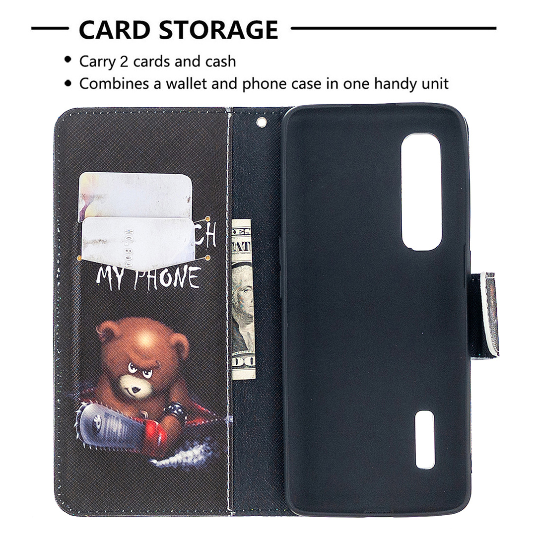 Oppo Find X2 Pro Case, Colorful Flip PU Leather Wallet Phone Bag Cover - Don't touch my phone