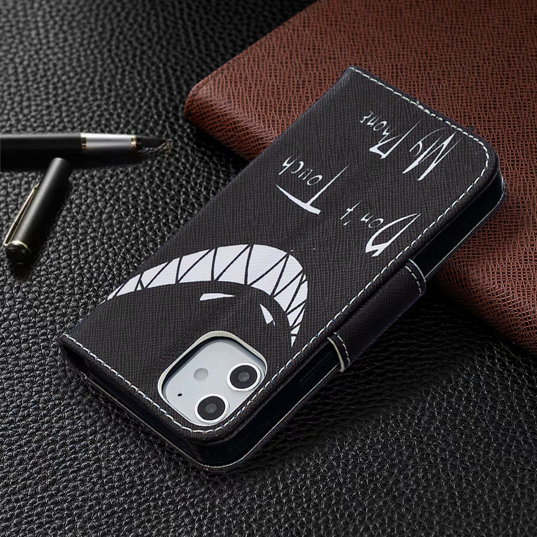 iPhone 12 (5.4 inch) 2020 Case, Flip PU Leather Wallet Phone Bag Cover - Don't touch my phone