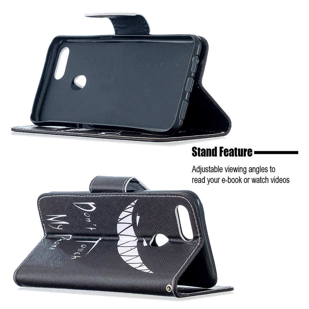 Oppo A3s Case, Oppo A5 (AX5) (6.2inch) 2018 Case, Flip Wallet Phone Cover - Don't touch my phone
