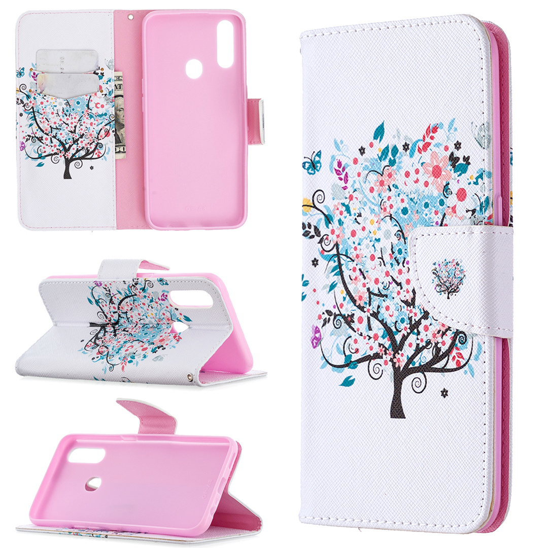 Oppo A31 2020 Case, Oppo A8 2020 Case, Flip PU Leather Wallet Magnetic Phone Bag Cover - Color tree