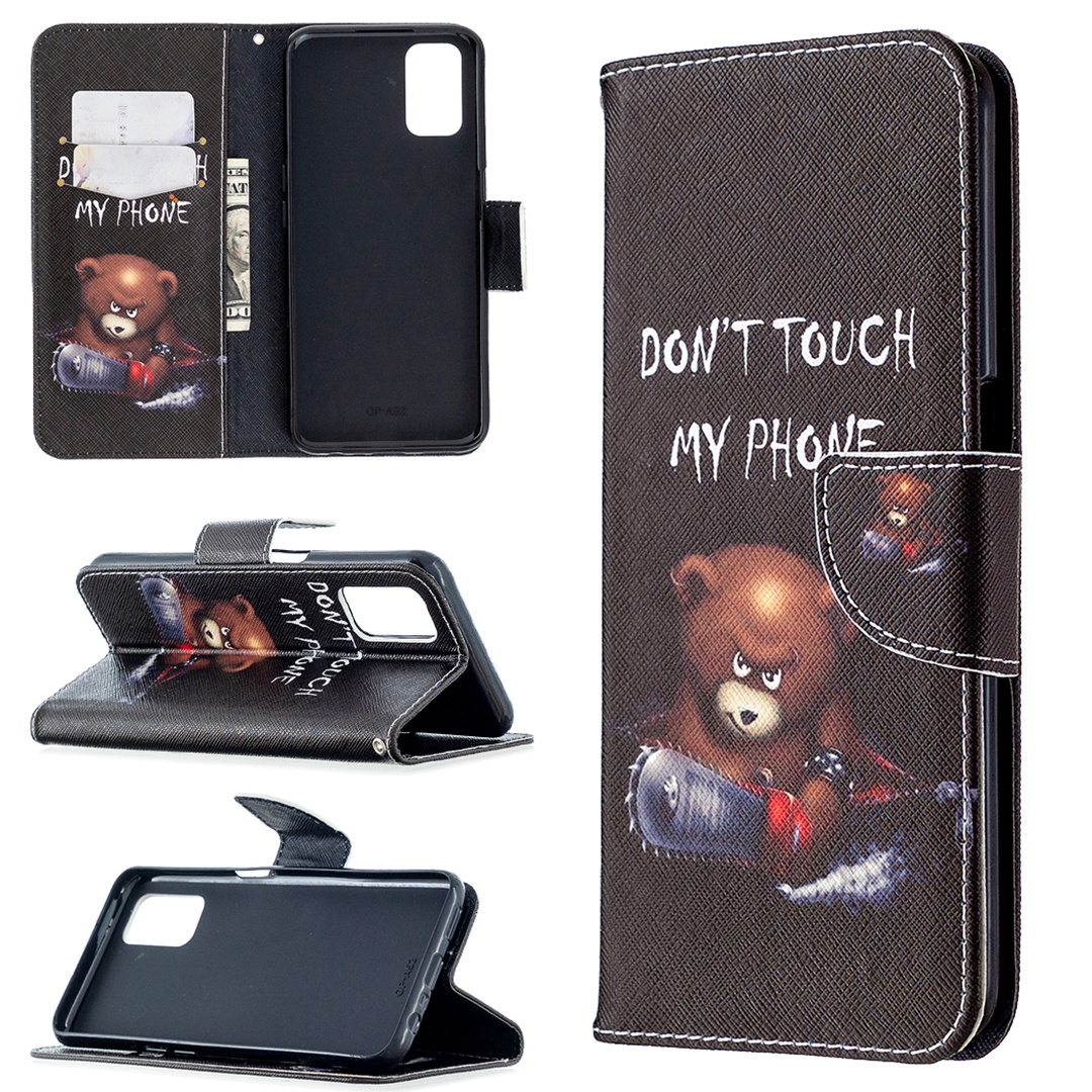 OPPO A72 Case, Oppo A52 Case, Oppo A92 Case, Flip Wallet Phone Bag Cover - Don't touch my phone