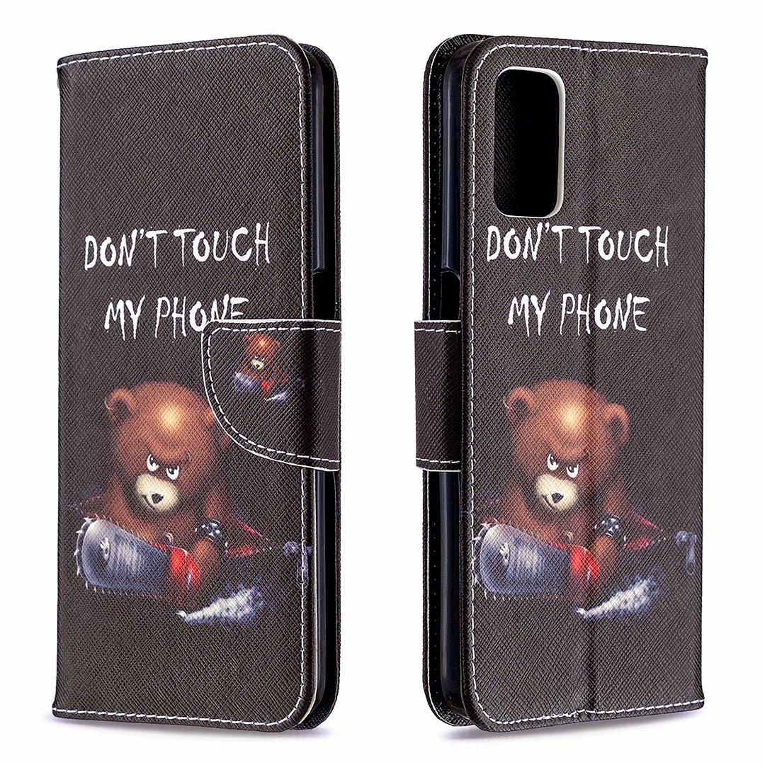OPPO A72 Case, Oppo A52 Case, Oppo A92 Case, Flip Wallet Phone Bag Cover - Don't touch my phone