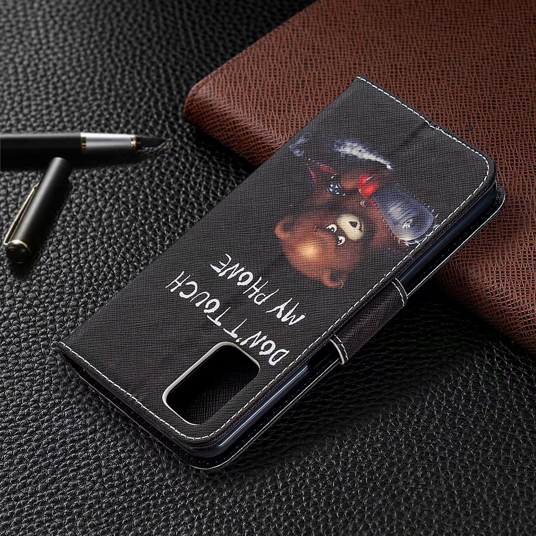 OPPO A72 Case, Oppo A52 Case, Oppo A92 Case, Flip Wallet Phone Bag Cover - Don't touch my phone