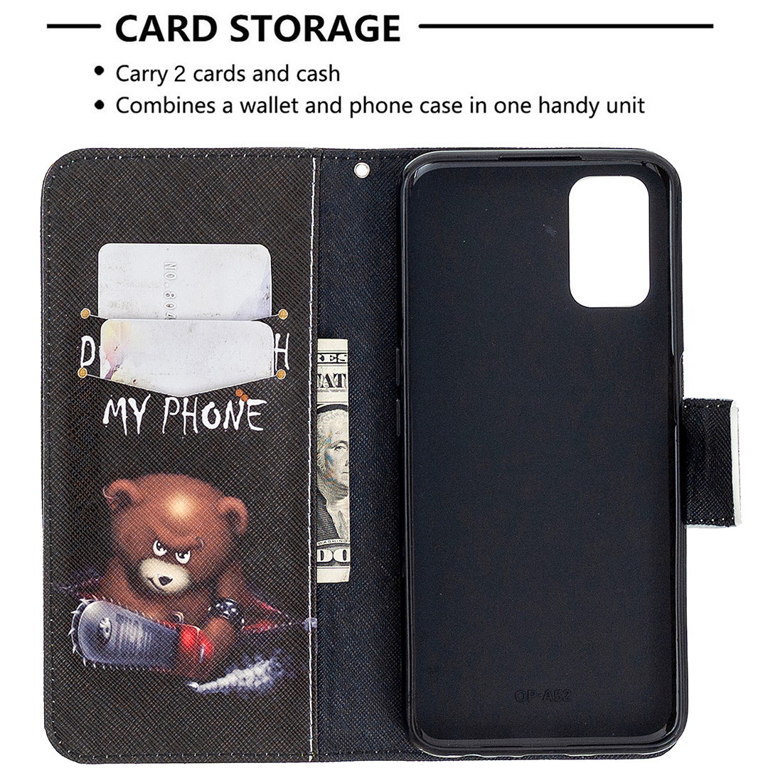 OPPO A72 Case, Oppo A52 Case, Oppo A92 Case, Flip Wallet Phone Bag Cover - Don't touch my phone