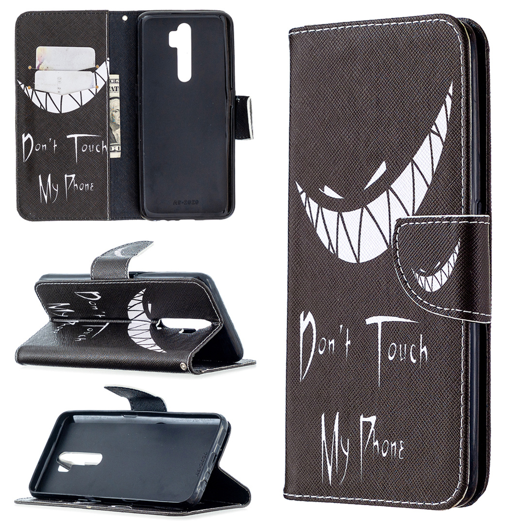 Oppo A9 2020 Case, Oppo A5 2020 Case, Flip PU Leather Wallet Phone Bag Cover - Don&apos;t touch my phone
