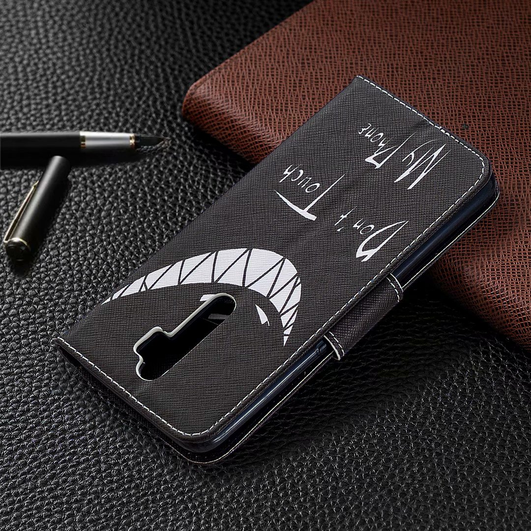 Oppo A9 2020 Case, Oppo A5 2020 Case, Flip PU Leather Wallet Phone Bag Cover - Don&apos;t touch my phone