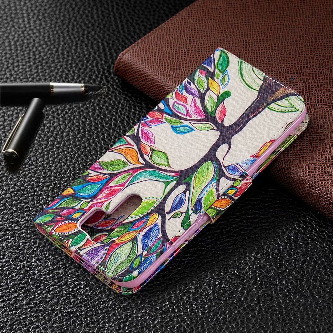 Xiaomi Redmi 9 Case, Flip PU Leather Wallet Phone Bag Cover for Redmi 9 - Painting tree