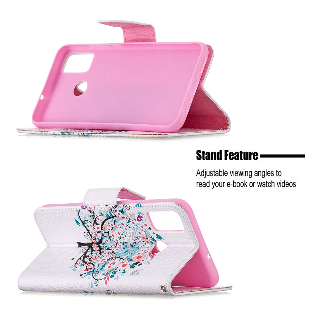 Huawei Honor 9X Lite Case, Flip PU Leather Wallet Phone Bag Cover for Honor 9X Lite - Color tree