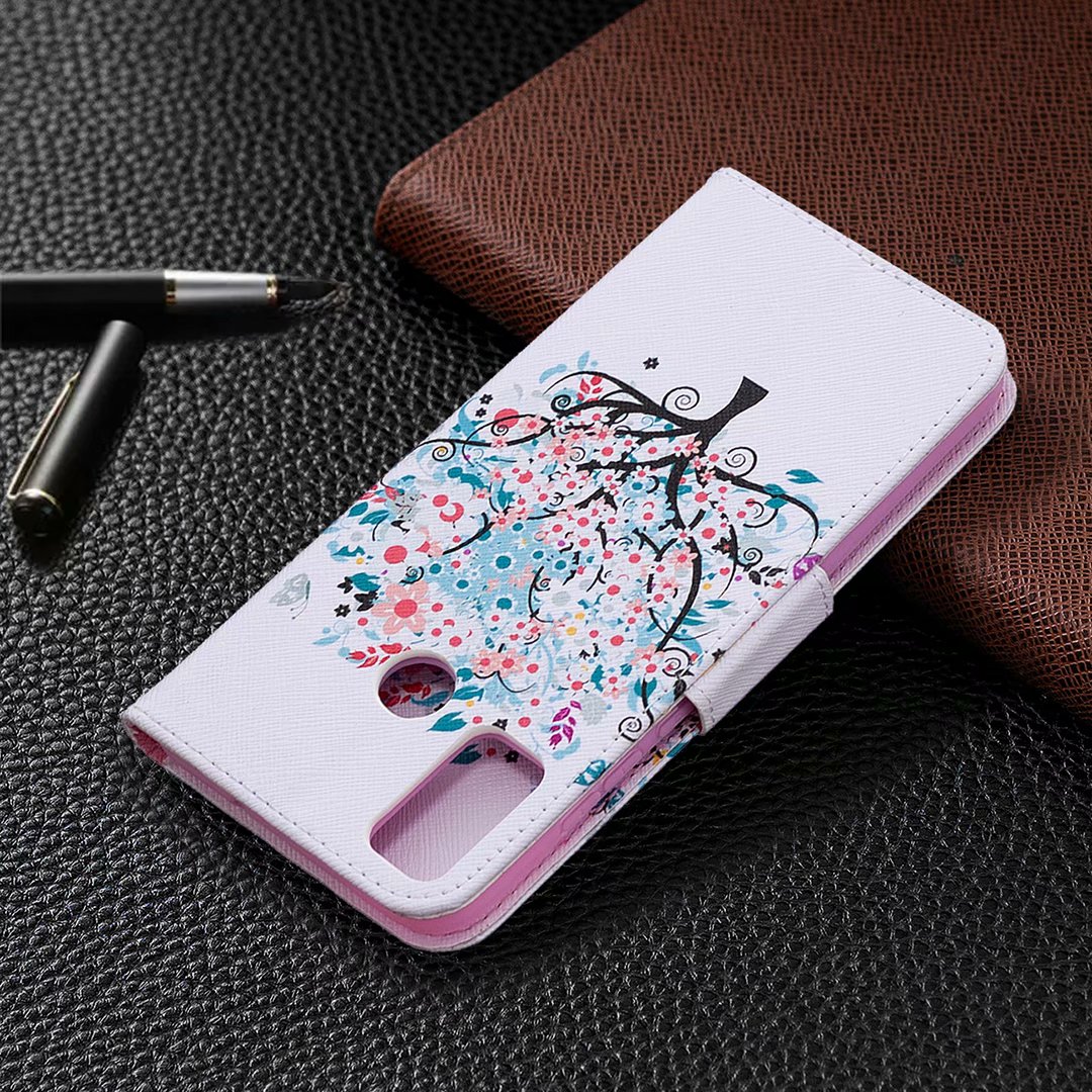 Huawei Honor 9X Lite Case, Flip PU Leather Wallet Phone Bag Cover for Honor 9X Lite - Color tree