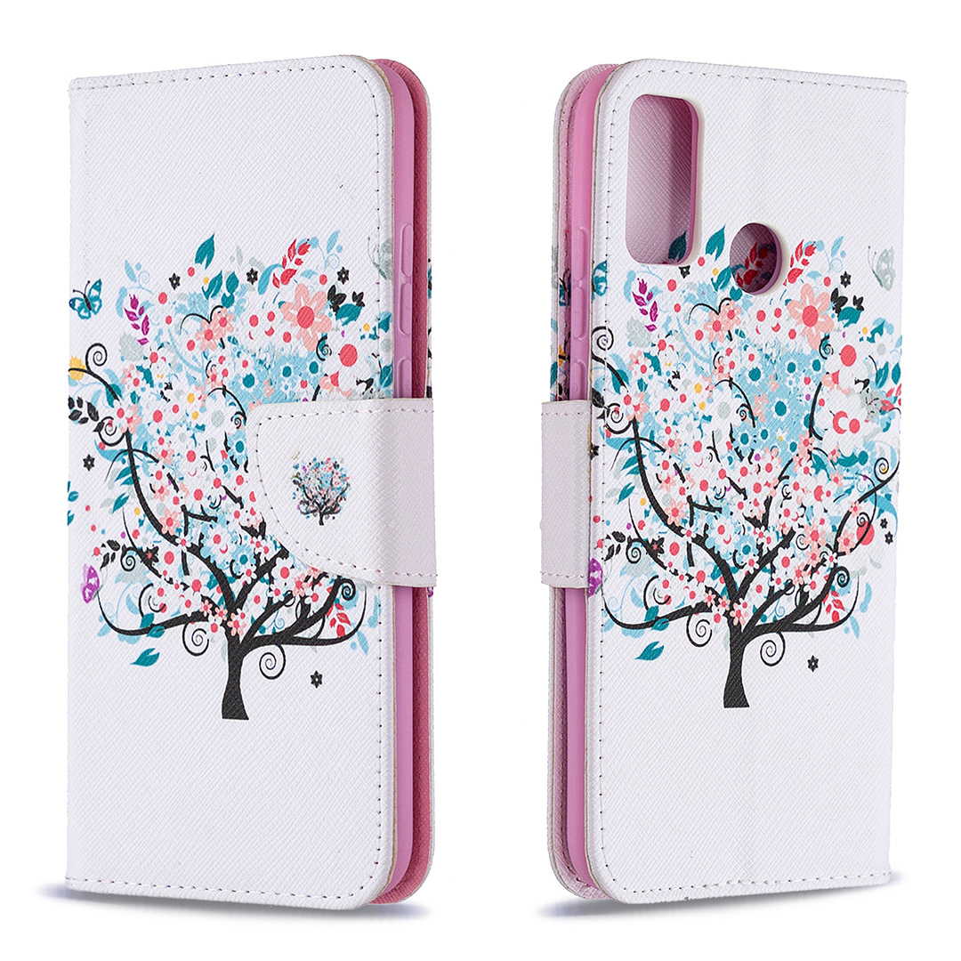 Huawei Honor 9X Lite Case, Flip PU Leather Wallet Phone Bag Cover for Honor 9X Lite - Color tree