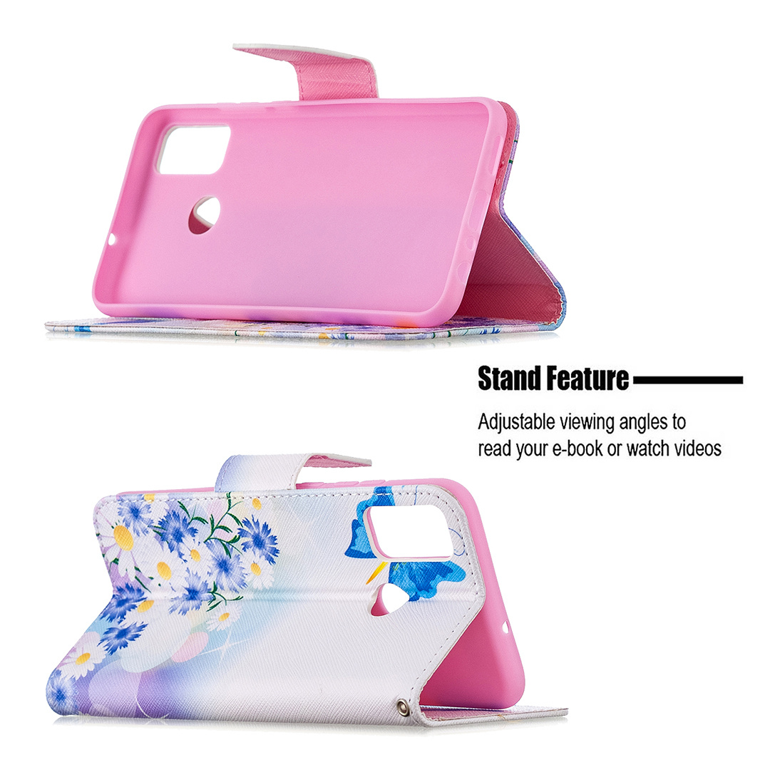 Huawei Honor 9X Lite Case, Flip Wallet Phone Bag Cover for Honor 9X Lite - Flower Butterfly