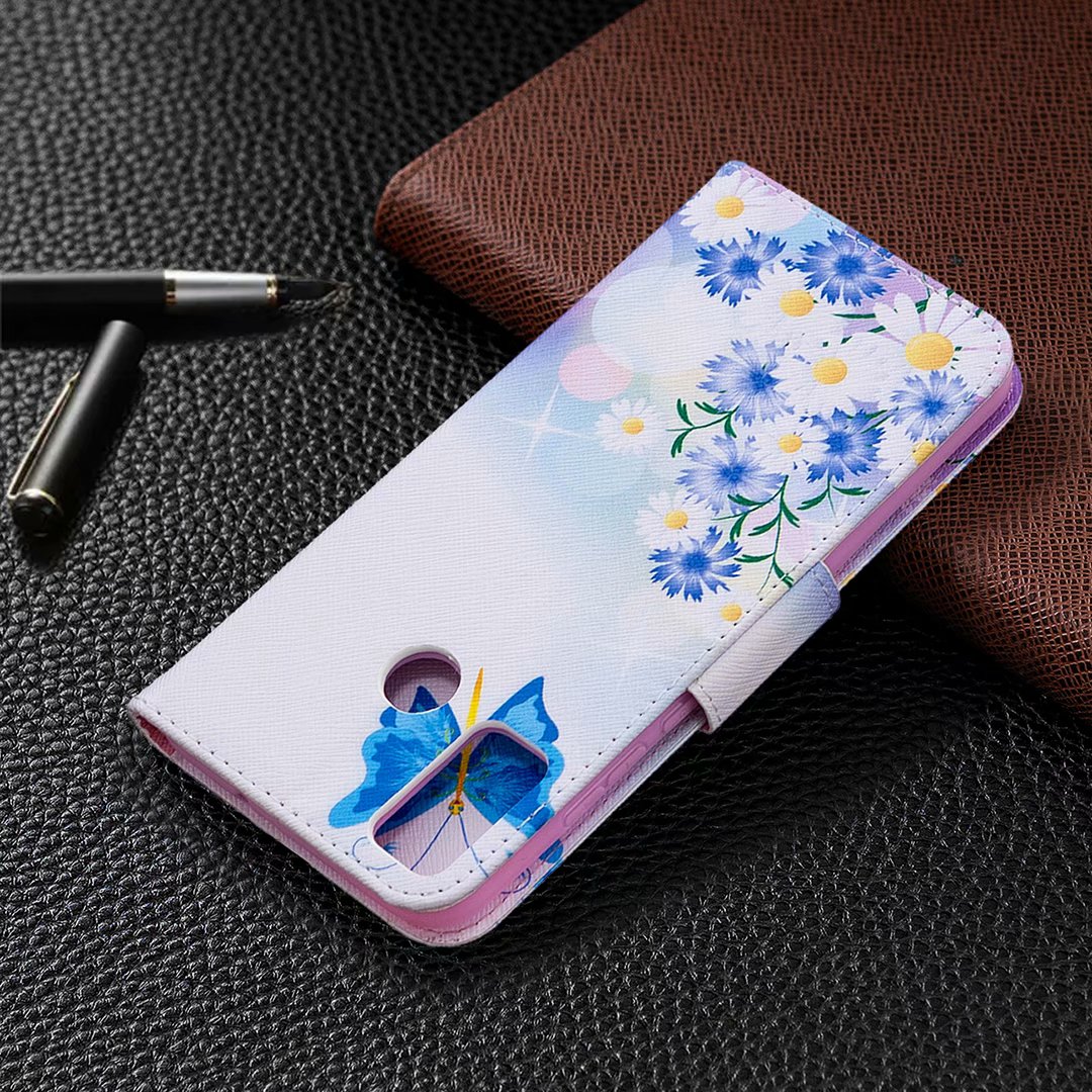 Huawei Honor 9X Lite Case, Flip Wallet Phone Bag Cover for Honor 9X Lite - Flower Butterfly