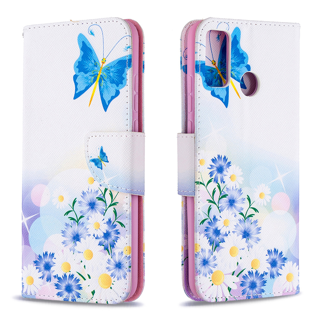 Huawei Honor 9X Lite Case, Flip Wallet Phone Bag Cover for Honor 9X Lite - Flower Butterfly