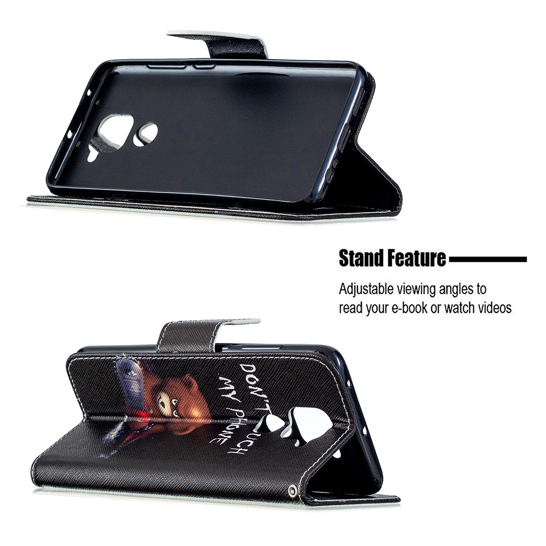 Xiaomi Redmi Note 9 Case, Flip Wallet Phone Bag Cover for Redmi Note 9 - Don't touch my phone