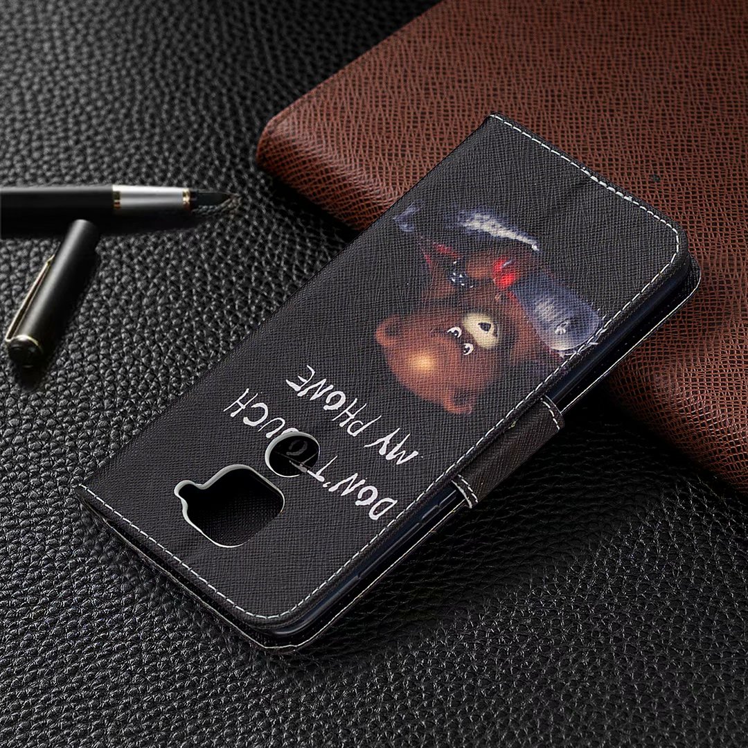 Xiaomi Redmi Note 9 Case, Flip Wallet Phone Bag Cover for Redmi Note 9 - Don't touch my phone