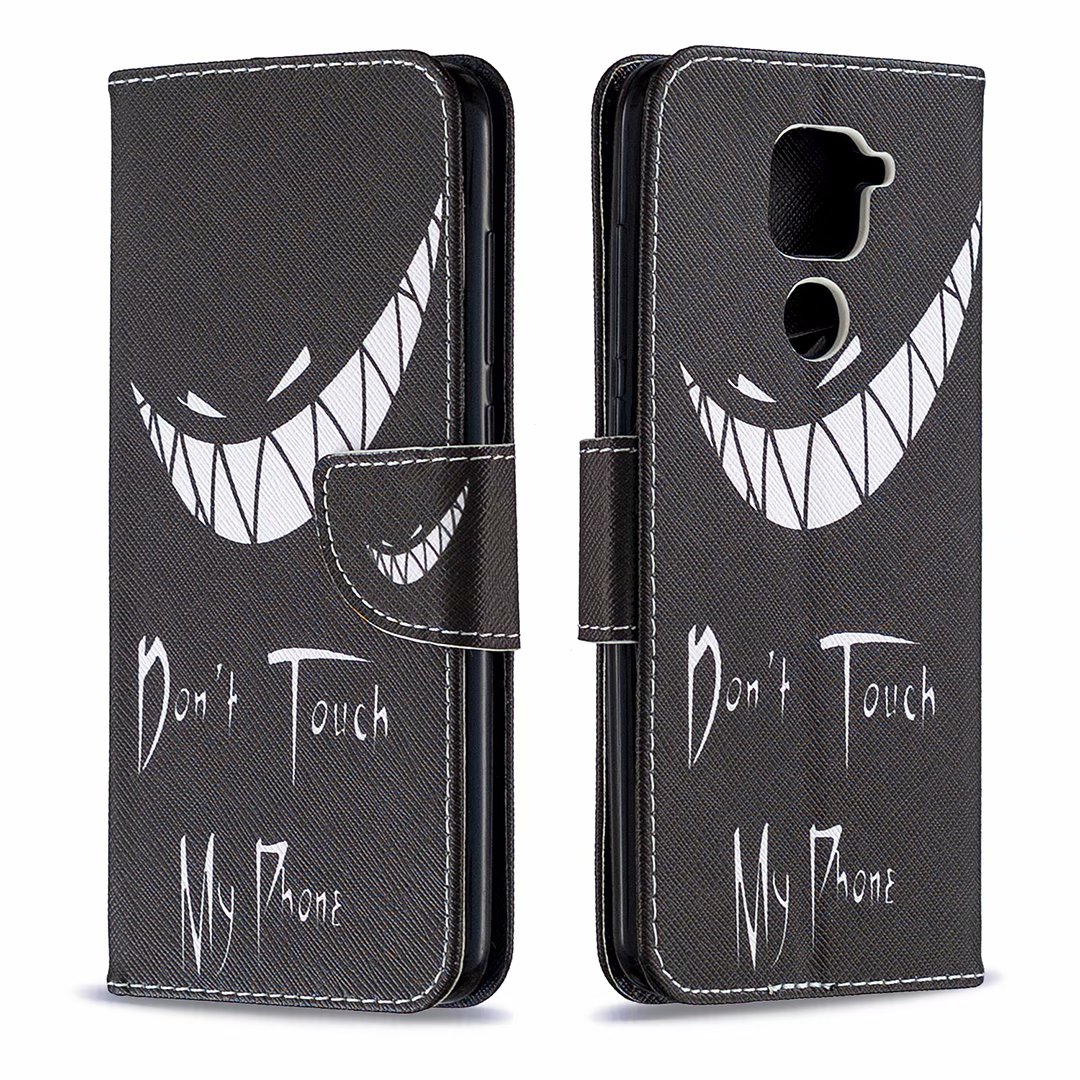 Xiaomi Redmi Note 9 Case, Flip Wallet Phone Bag Cover for Redmi Note 9 - Don't touch my phone