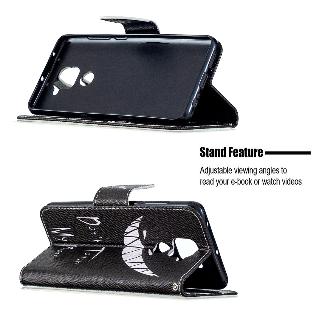 Xiaomi Redmi Note 9 Case, Flip Wallet Phone Bag Cover for Redmi Note 9 - Don't touch my phone