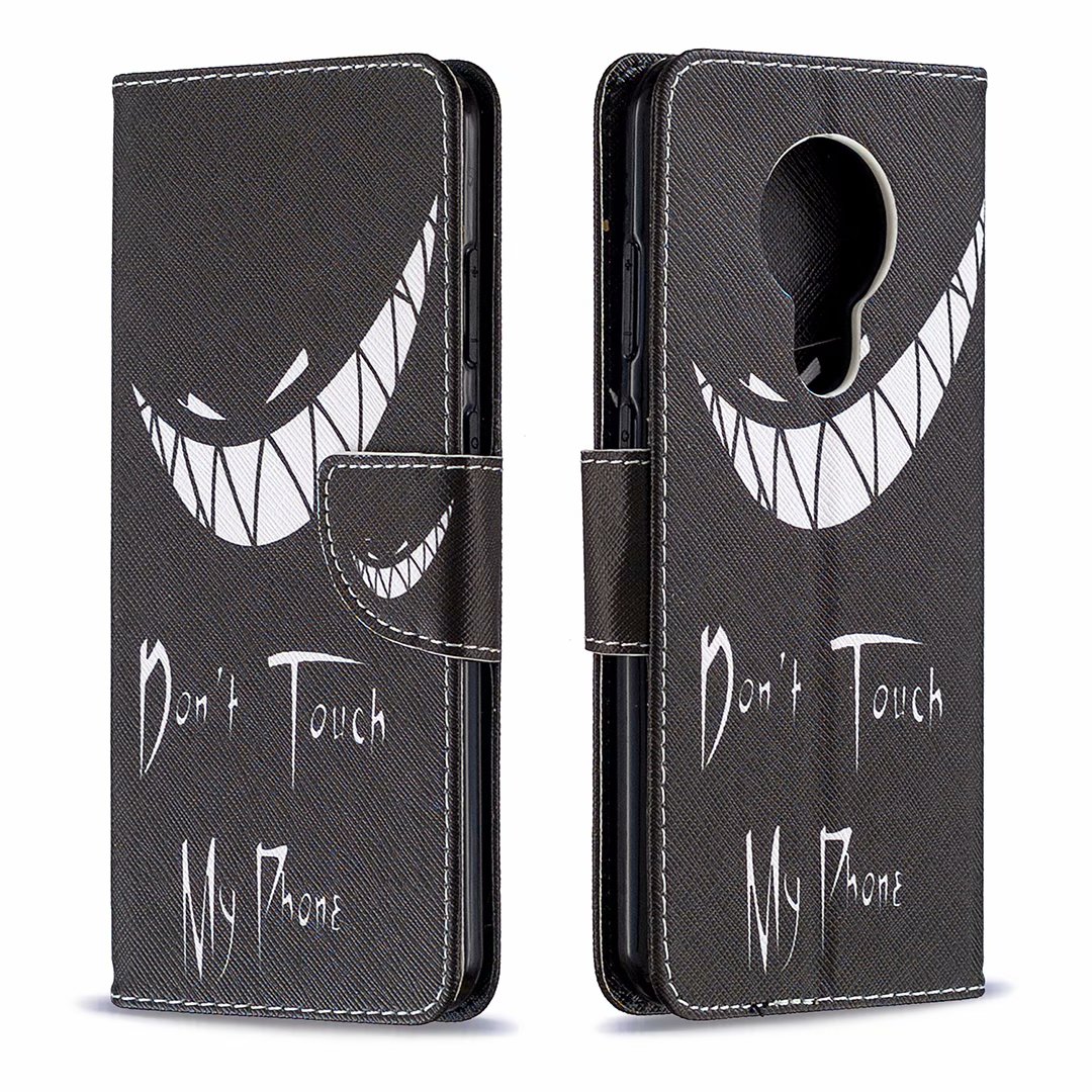 Nokia 5.3 Case, Colorful Flip PU Leather Wallet Phone Bag Cover for Nokia 5.3 - Don't touch my phone