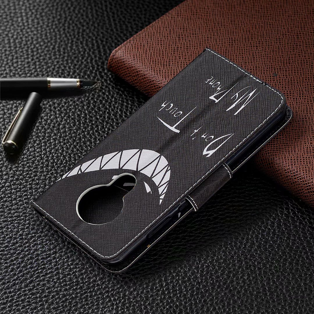Nokia 5.3 Case, Colorful Flip PU Leather Wallet Phone Bag Cover for Nokia 5.3 - Don't touch my phone