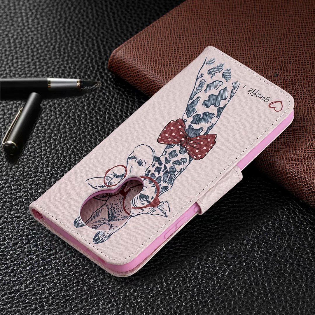 Nokia 3.4 (2020) Case, Flip PU Leather Wallet Phone Cover for Nokia 3.4 2020 - Giraffe