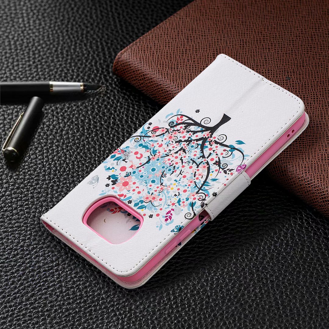 Xiaomi Poco X3 NFC Case, Flip PU Leather Wallet Phone Cover for Poco X3 NFC - Color tree