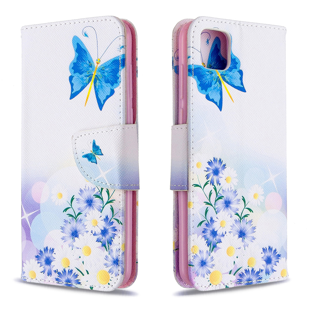 Huawei Y5P Case, Flip PU Leather Wallet Phone Cover for Honor 9S - Flower Butterfly
