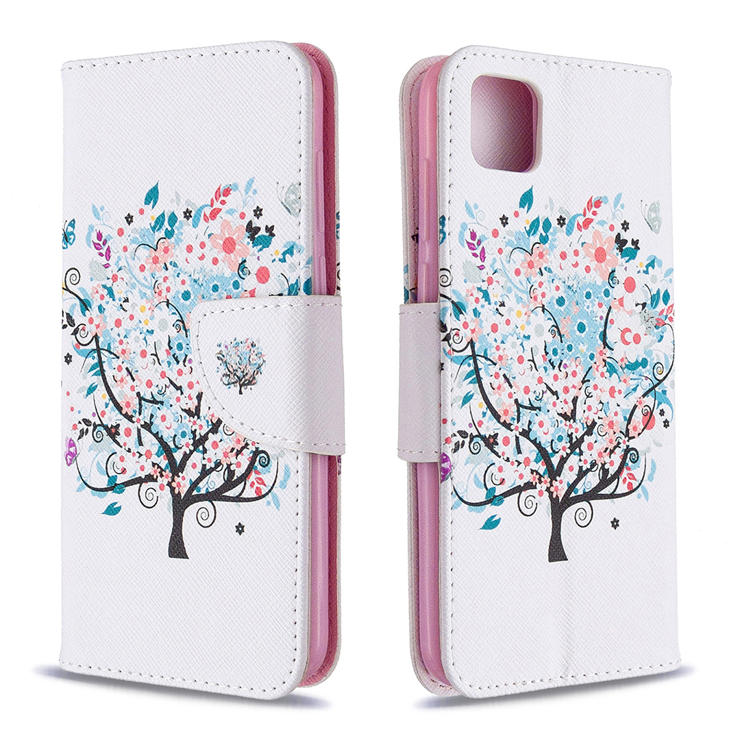 Huawei Y5P Case, Flip PU Leather Wallet Phone Cover for Honor 9S - Color tree