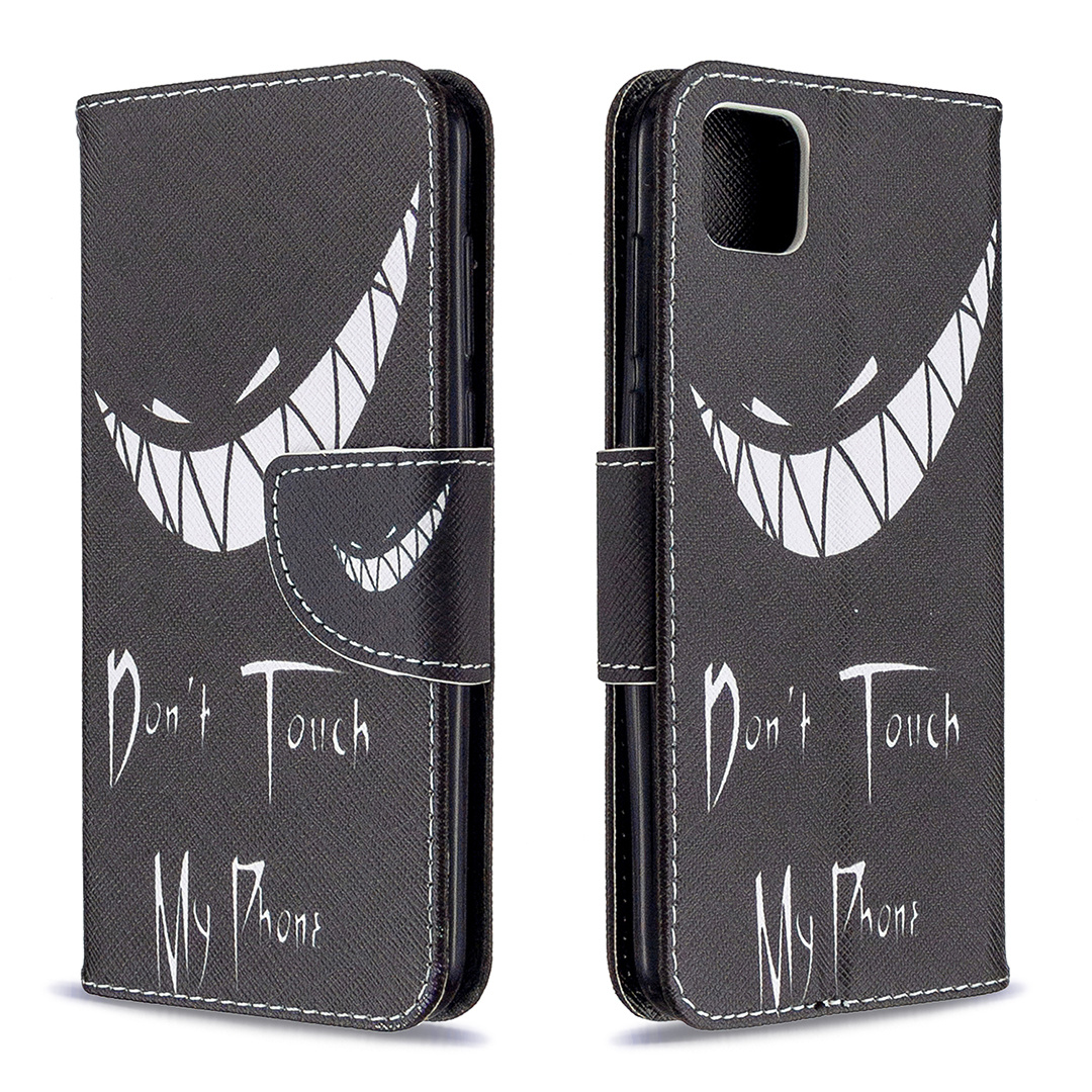 Huawei Y5P Case, Flip PU Leather Wallet Phone Cover for Honor 9S - Don't touch my phone