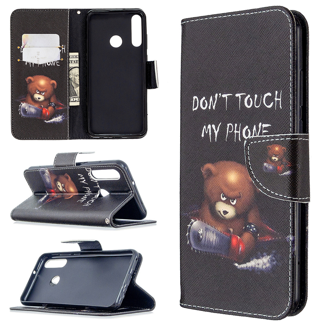 Huawei Y6P (2020) Case, Flip Wallet Phone Cover for Huawei Y6P 2020 - Don&apos;t touch my phone