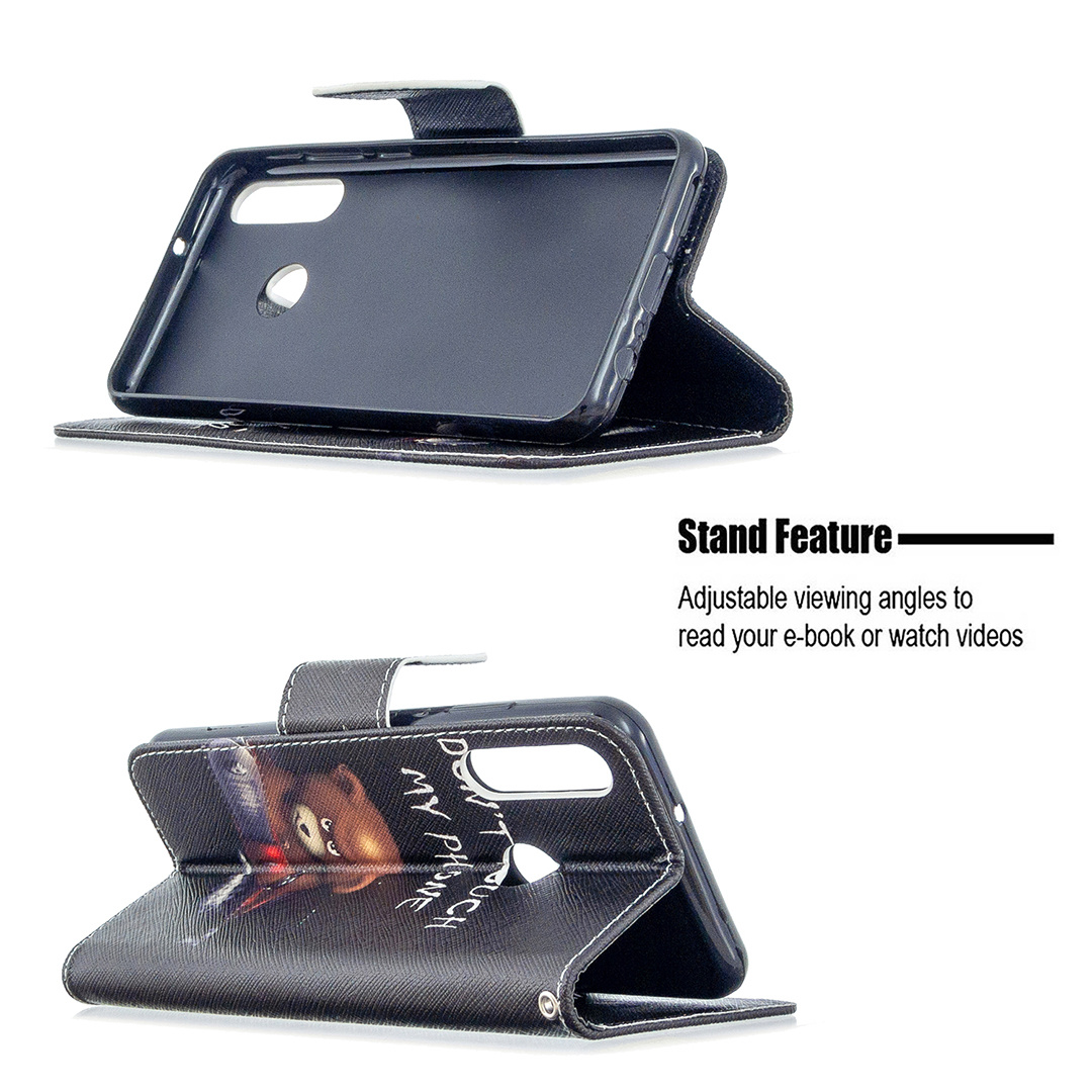 Huawei Y6P (2020) Case, Flip Wallet Phone Cover for Huawei Y6P 2020 - Don&apos;t touch my phone