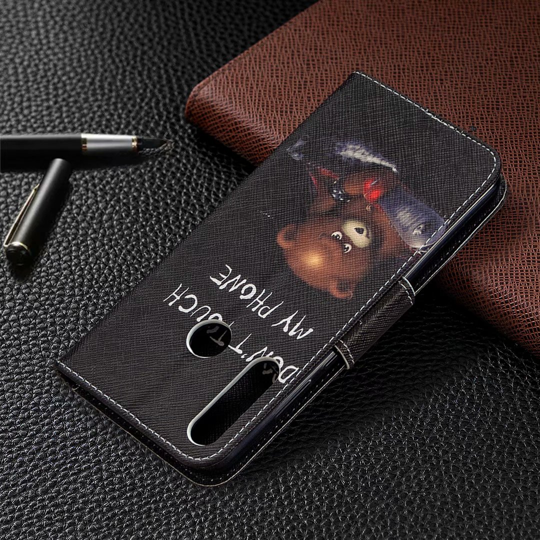 Huawei Y6P (2020) Case, Flip Wallet Phone Cover for Huawei Y6P 2020 - Don&apos;t touch my phone