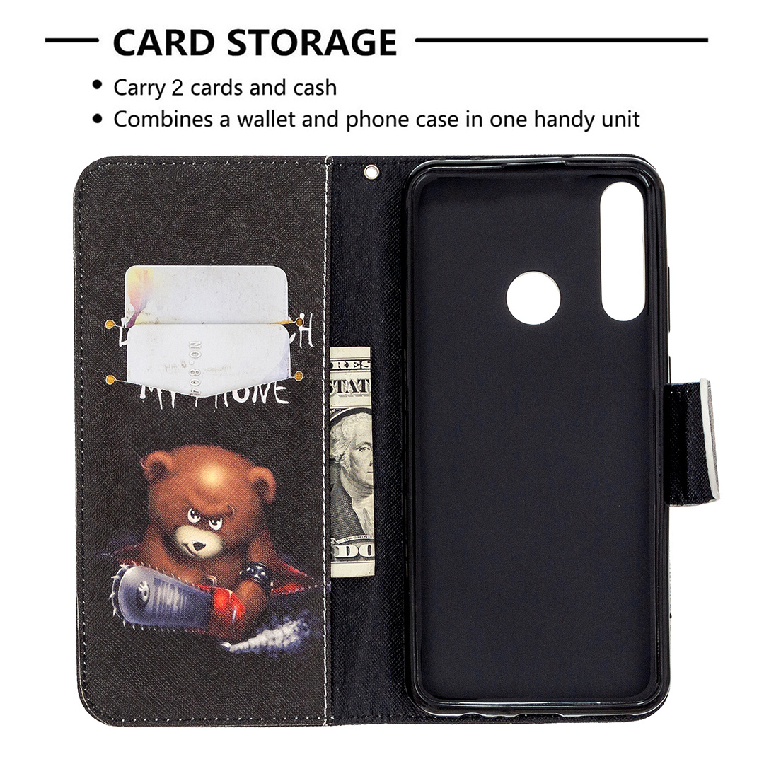 Huawei Y6P (2020) Case, Flip Wallet Phone Cover for Huawei Y6P 2020 - Don&apos;t touch my phone