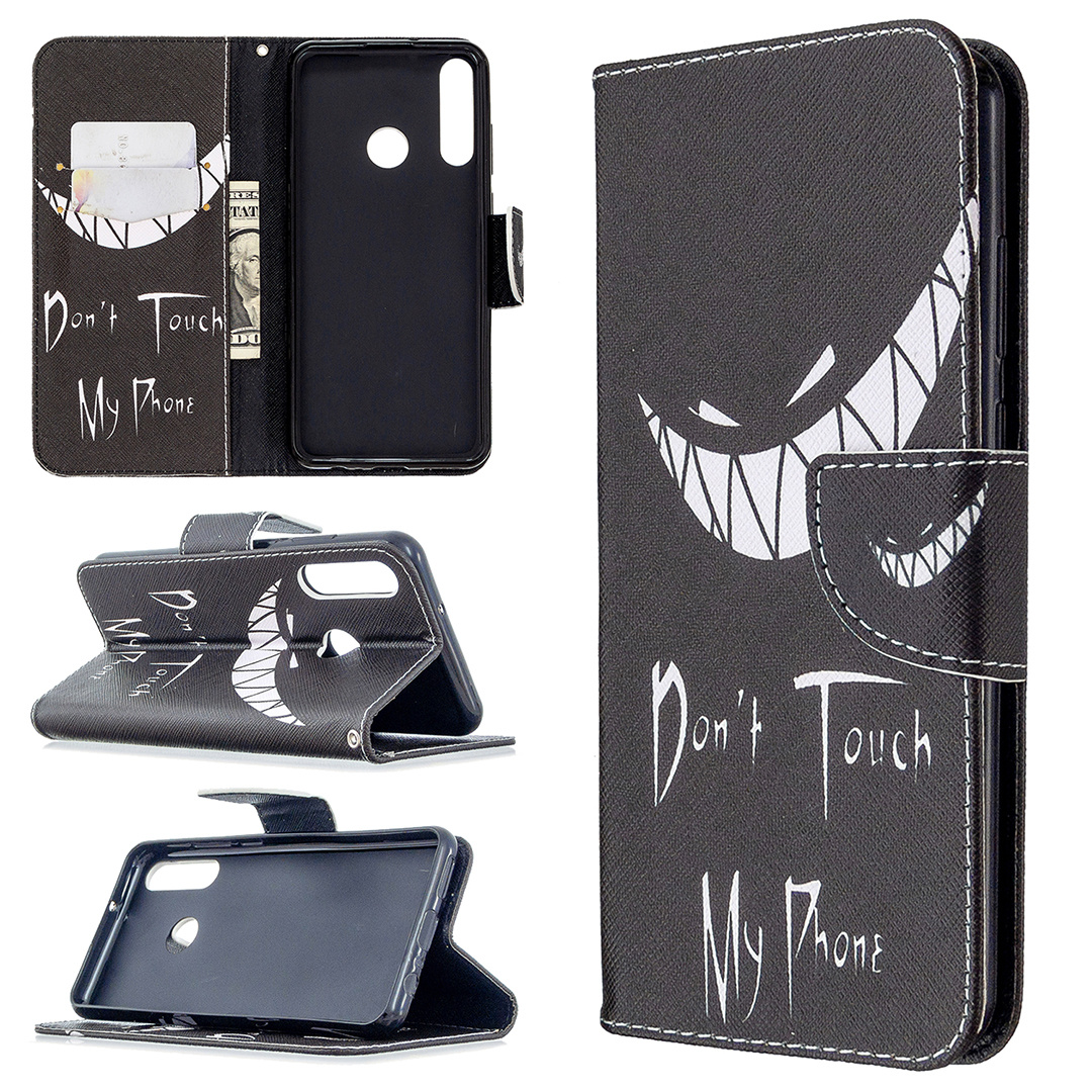 Huawei Y6P (2020) Case, Flip Wallet Phone Cover for Huawei Y6P 2020 - Don&apos;t touch my phone