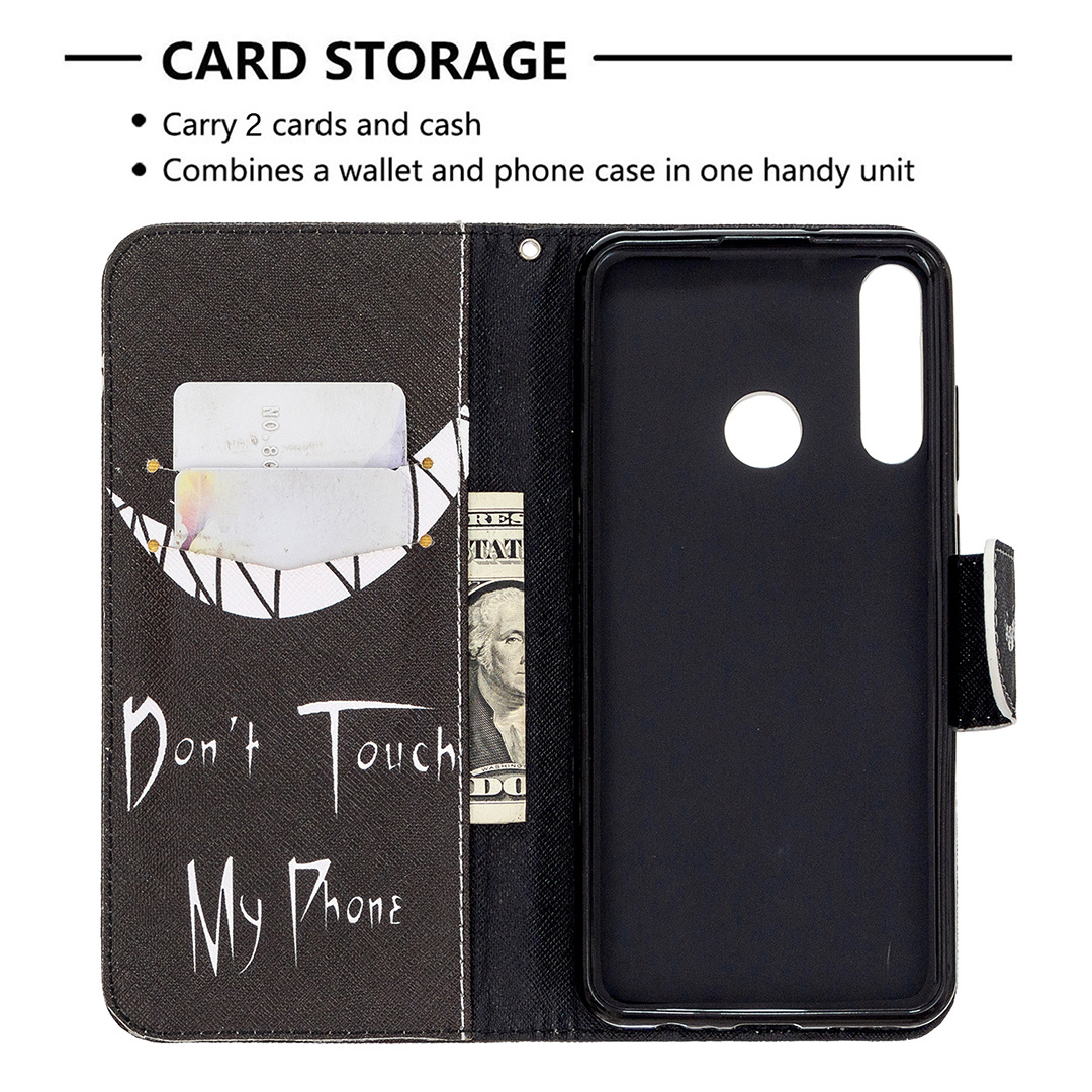 Huawei Y6P (2020) Case, Flip Wallet Phone Cover for Huawei Y6P 2020 - Don&apos;t touch my phone