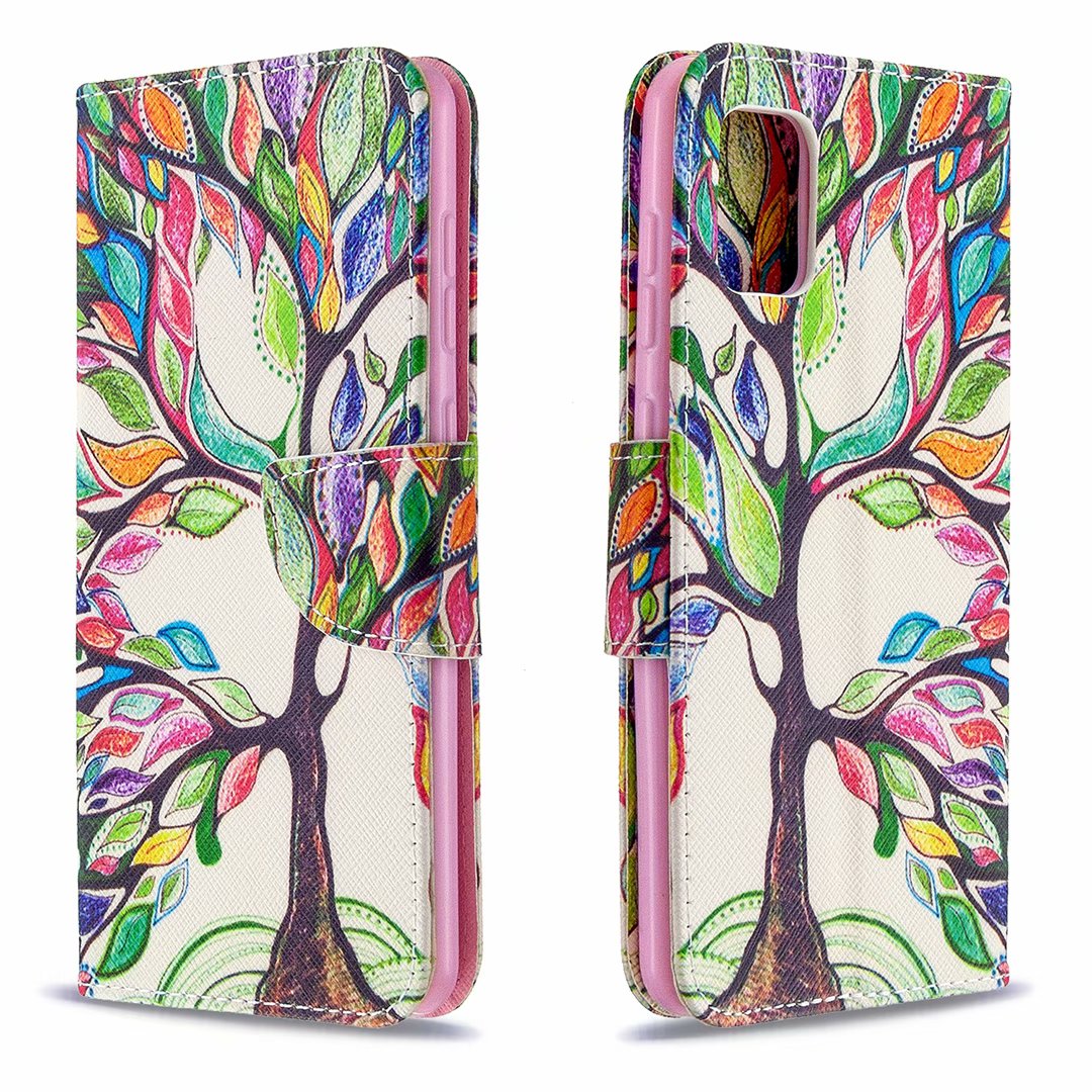 Samsung Galaxy A31 Case, Flip PU Leather Wallet Phone Bag Cover for Galaxy A31 - Painting tree