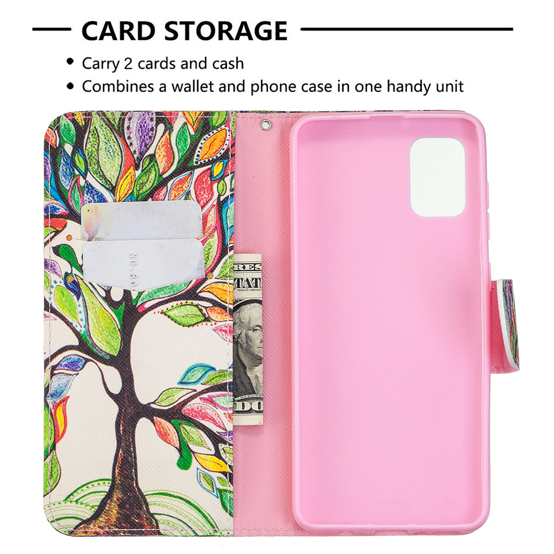 Samsung Galaxy A31 Case, Flip PU Leather Wallet Phone Bag Cover for Galaxy A31 - Painting tree