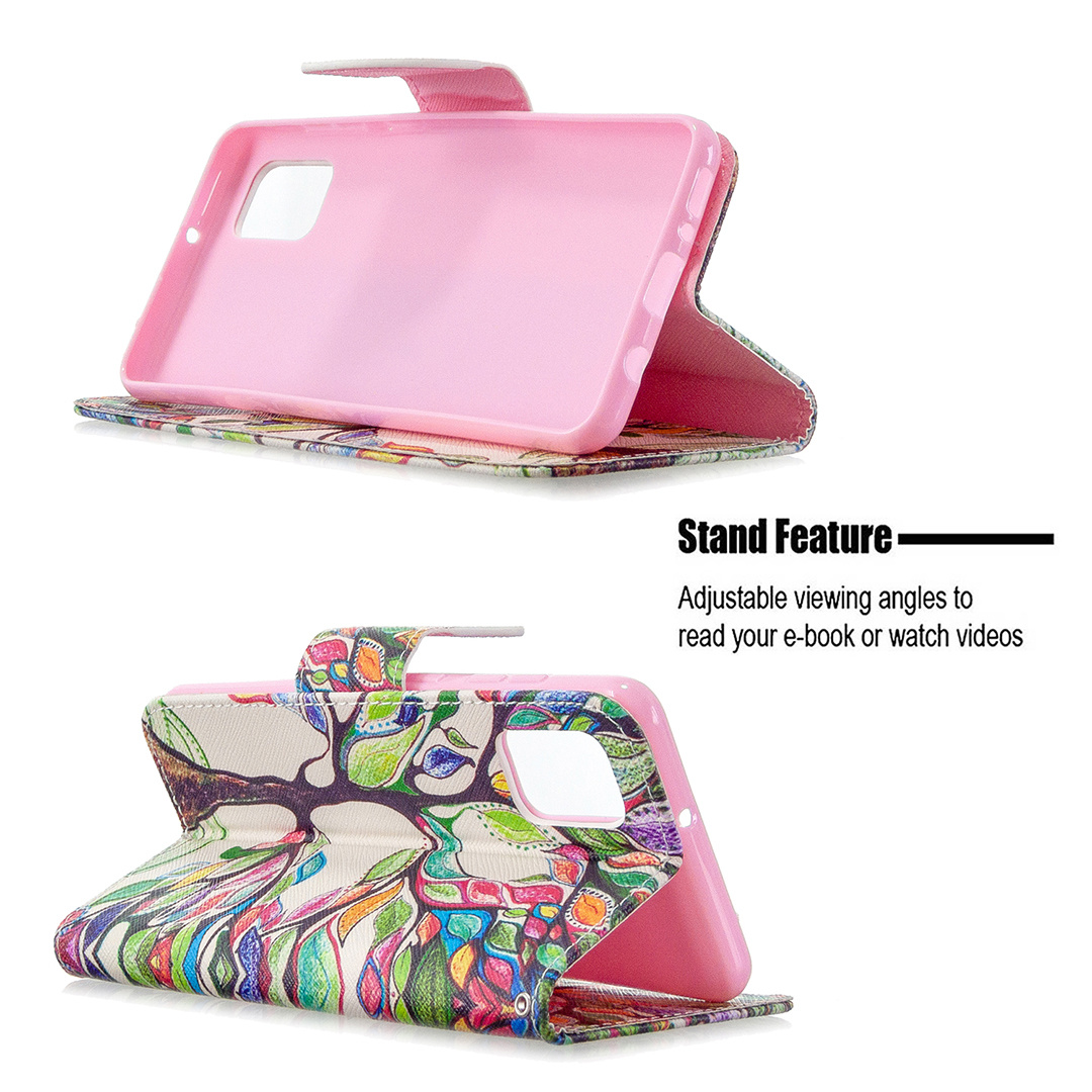 Samsung Galaxy A31 Case, Flip PU Leather Wallet Phone Bag Cover for Galaxy A31 - Painting tree