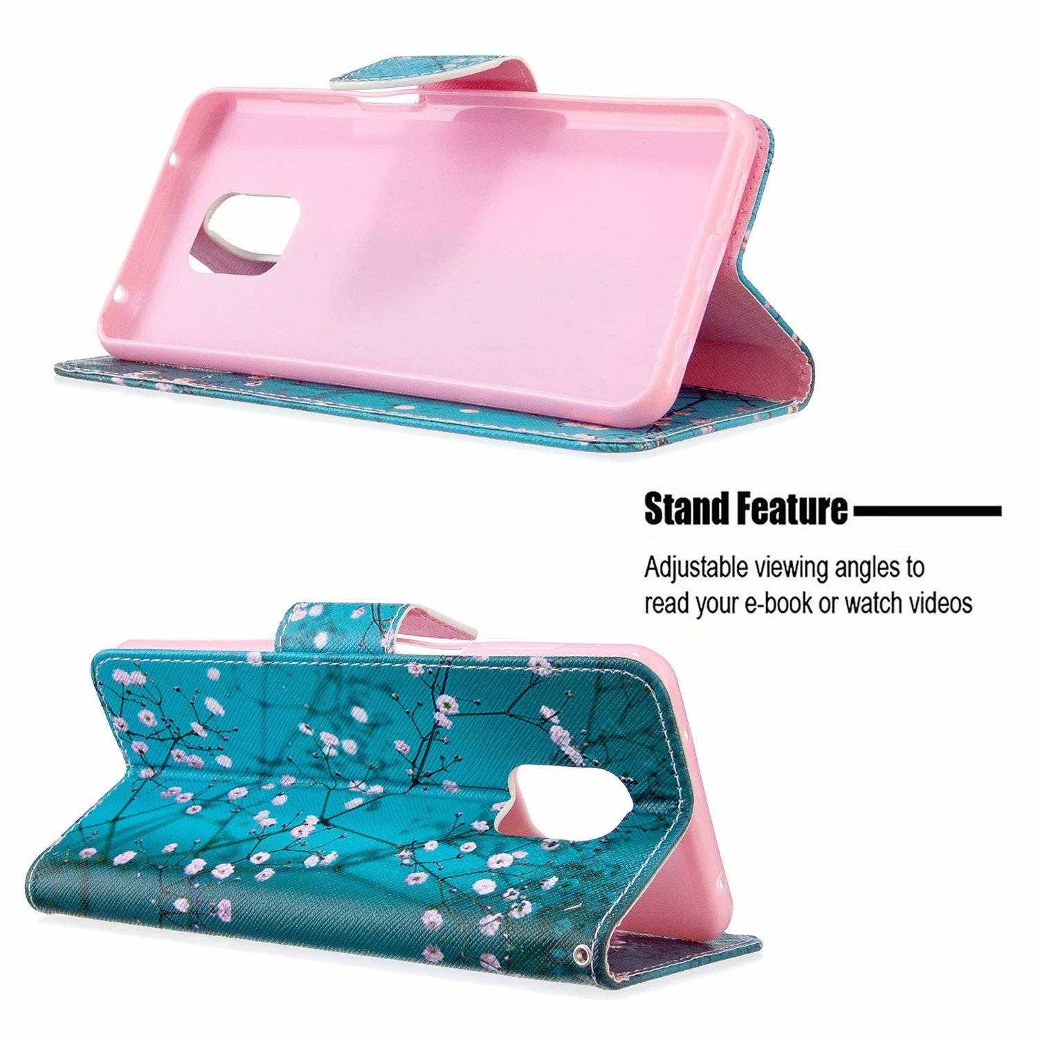 Xiaomi Redmi Note 9 Pro Case, Flip Wallet Phone Bag Cover for Redmi Note 9S - Plum Flower