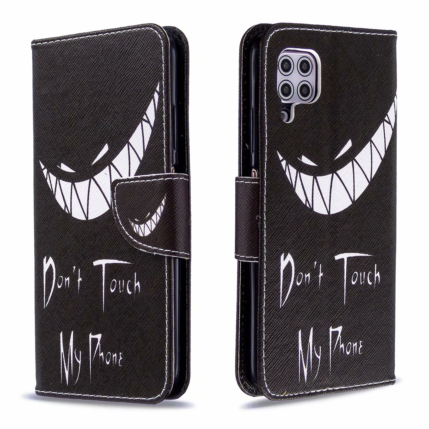 Huawei P40 Lite (6.4 inch) Case, Flip Wallet Phone Cover for Huawei P40 Lite - Don't touch my phone