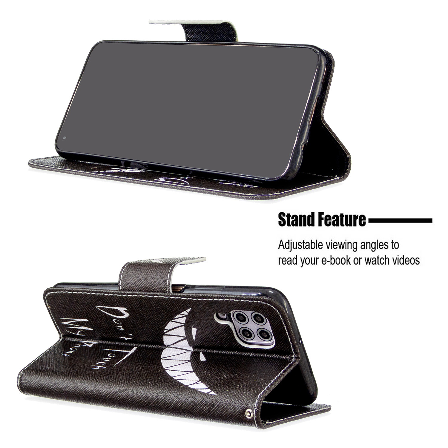 Huawei P40 Lite (6.4 inch) Case, Flip Wallet Phone Cover for Huawei P40 Lite - Don't touch my phone