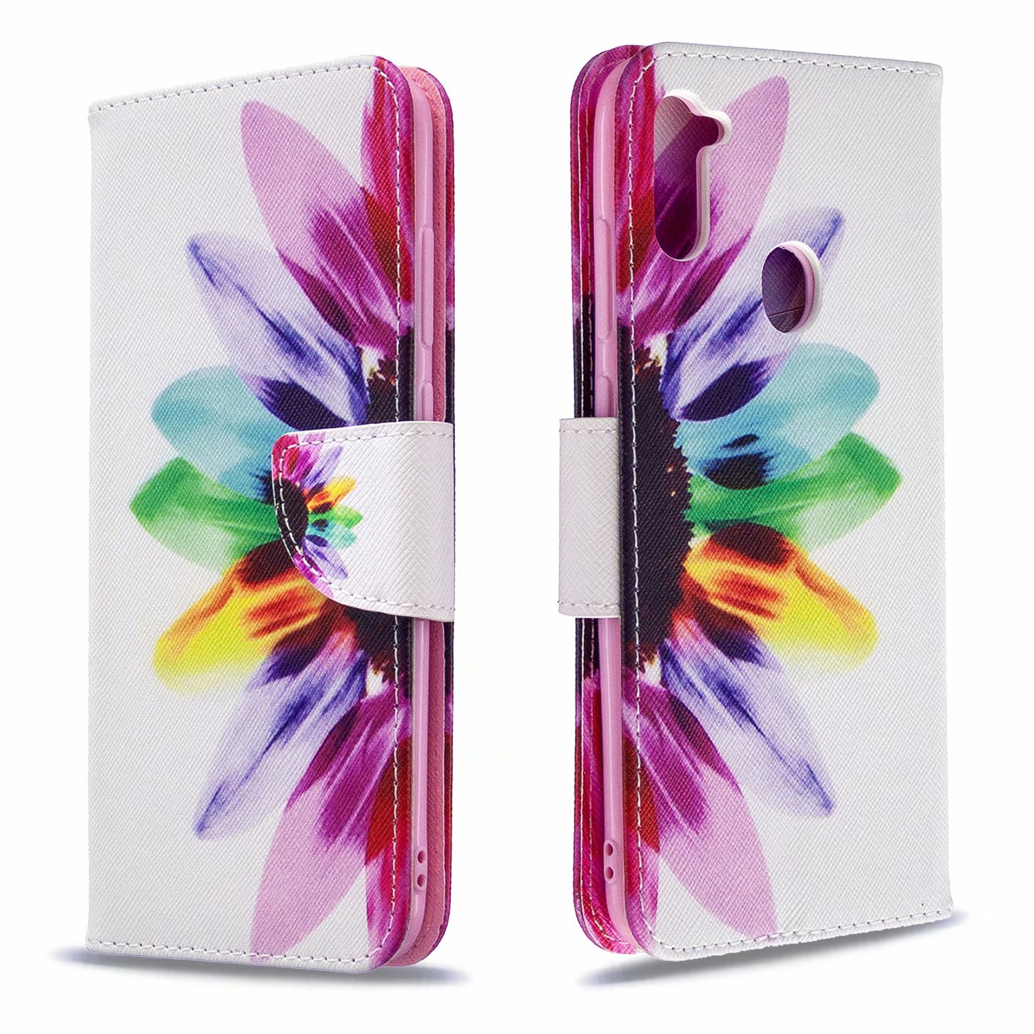 Samsung Galaxy A11 Case, Flip PU Leather Wallet Bag Phone Cover for Galaxy M11 - Sun Flower