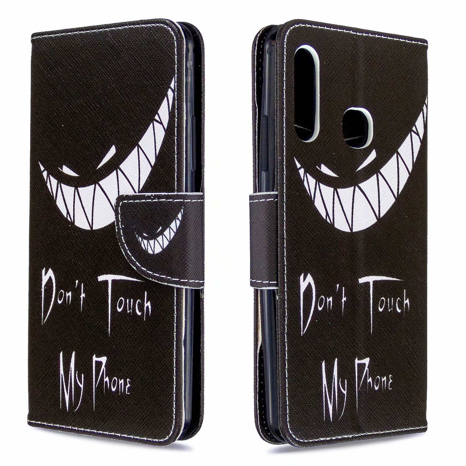 Samsung Galaxy A70e Case, Flip PU Leather Wallet Phone Cover for Galaxy A70e - Don&apos;t touch my phone