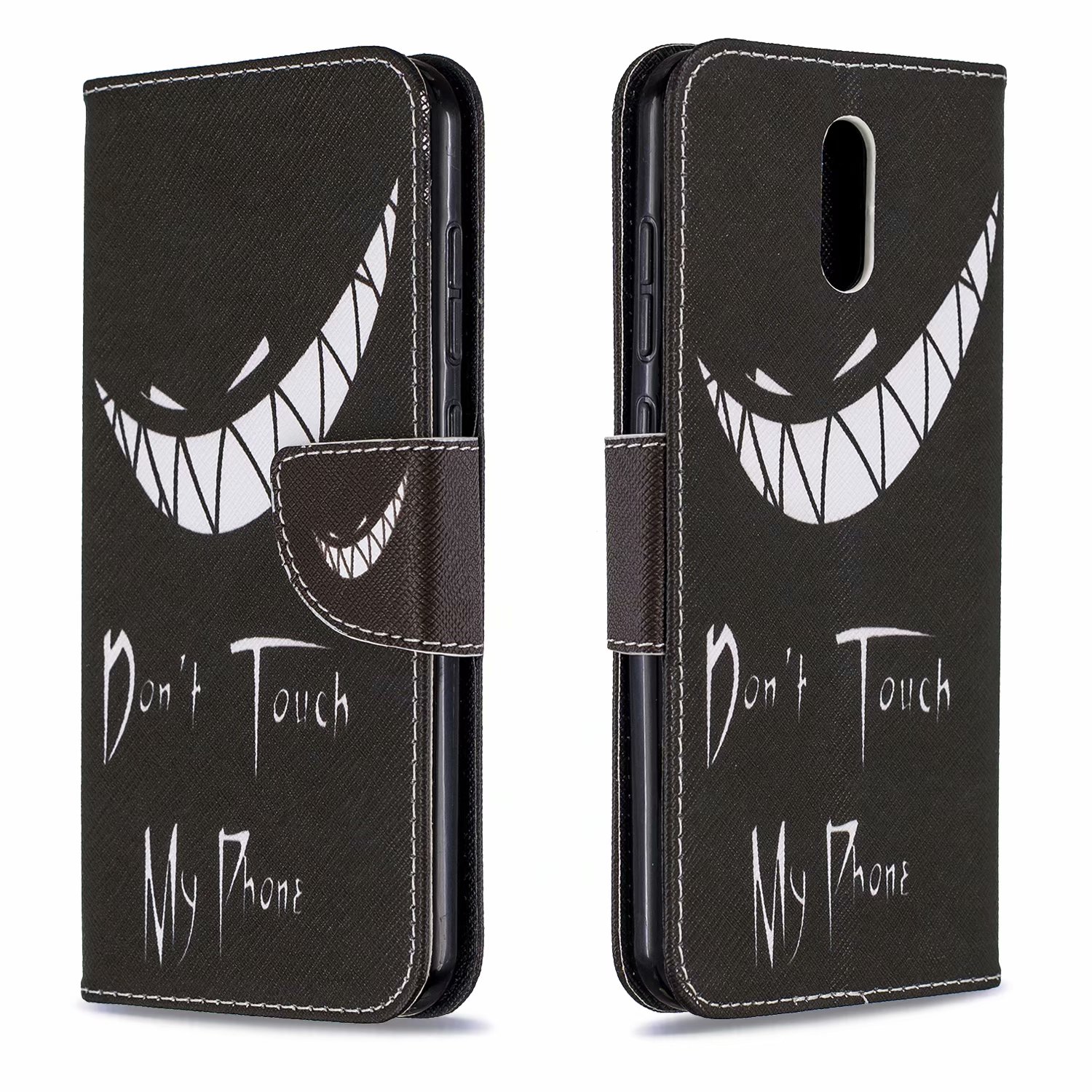 Nokia 2.3 Case, Flip PU Leather Wallet Phone Bag Cover for Nokia 2.3 - Don't touch my phone