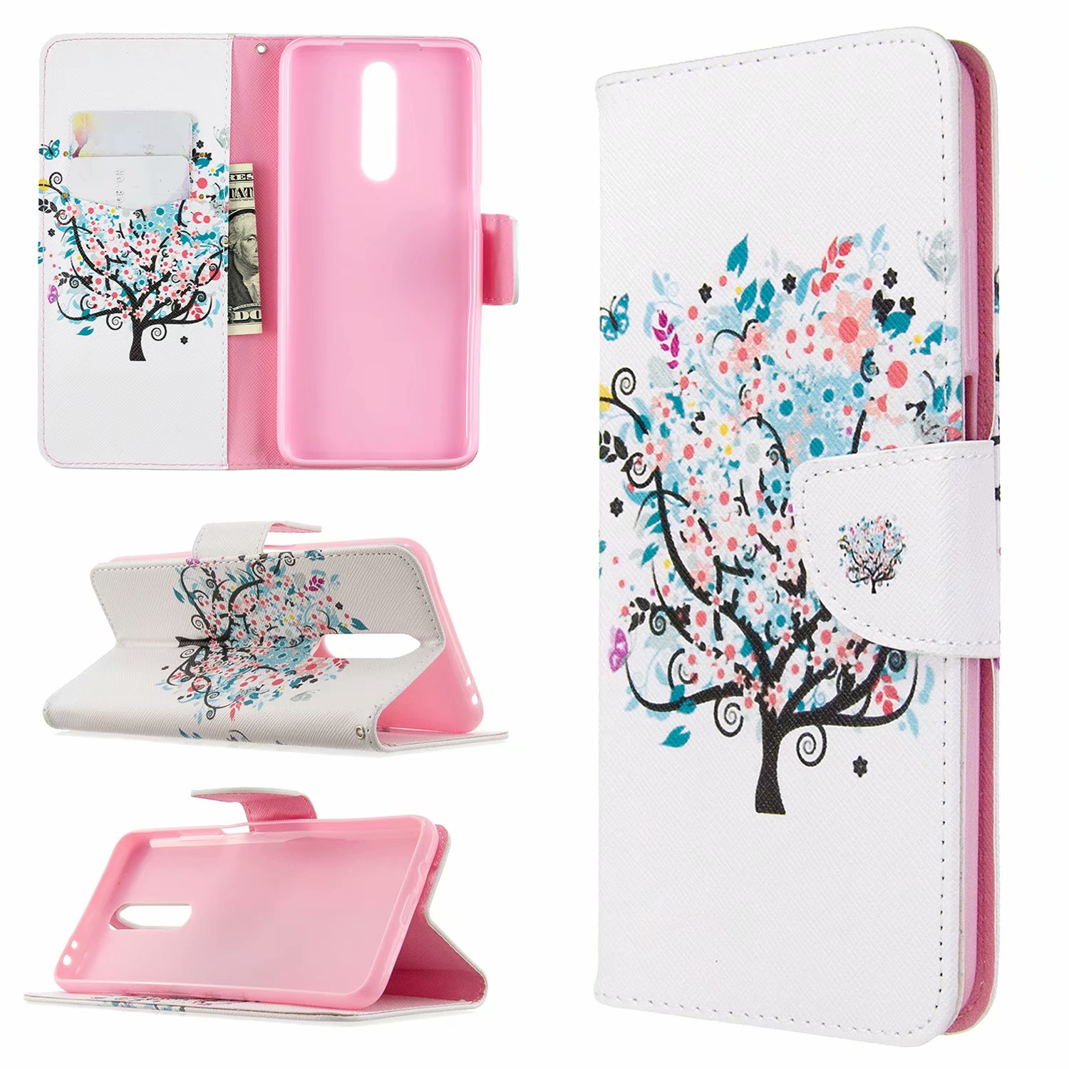 Xiaomi Redmi K30 Case, Colorful Flip PU Leather Wallet Phone Bag Cover for Redmi K30 - Color tree