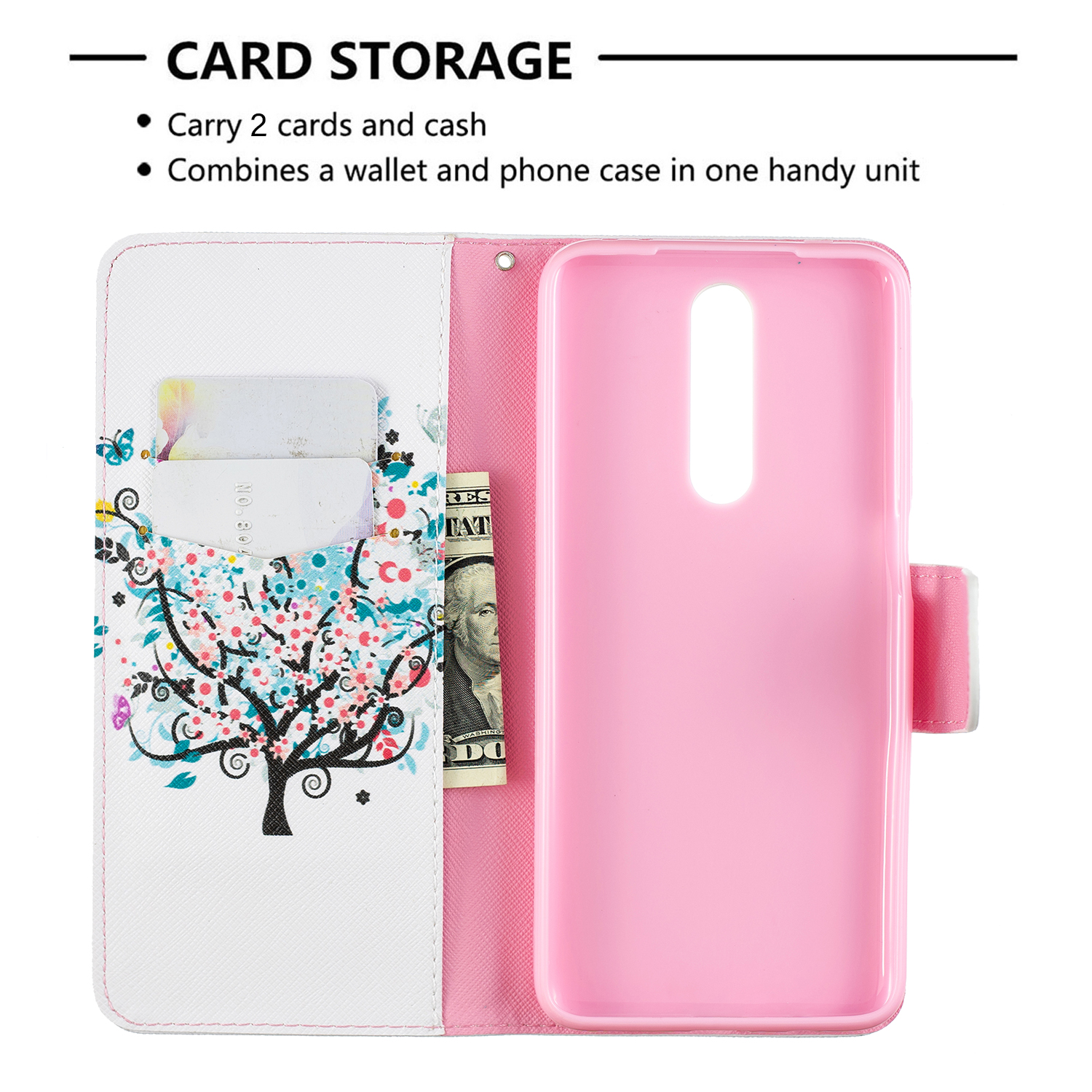 Xiaomi Redmi K30 Case, Colorful Flip PU Leather Wallet Phone Bag Cover for Redmi K30 - Color tree