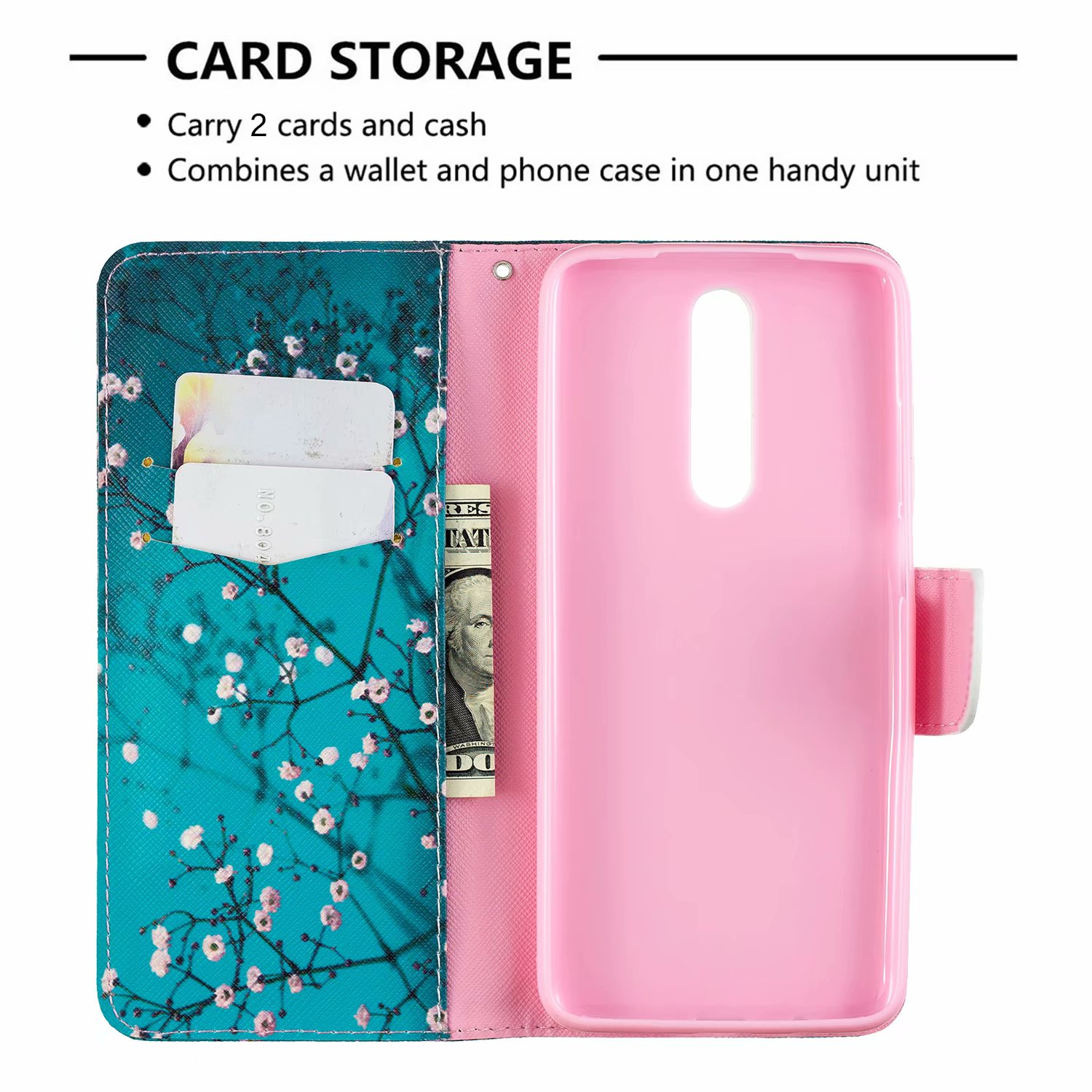 Xiaomi Redmi K30 Case, Colorful Flip PU Leather Wallet Phone Bag Cover for Redmi K30 - Plum Flower