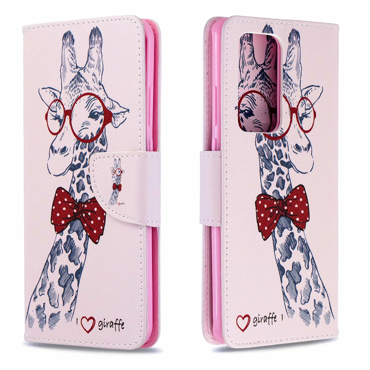 Huawei P40 Pro Case, Flip PU Leather Wallet Phone Bag Cover for Huawei P40 Pro - Giraffe