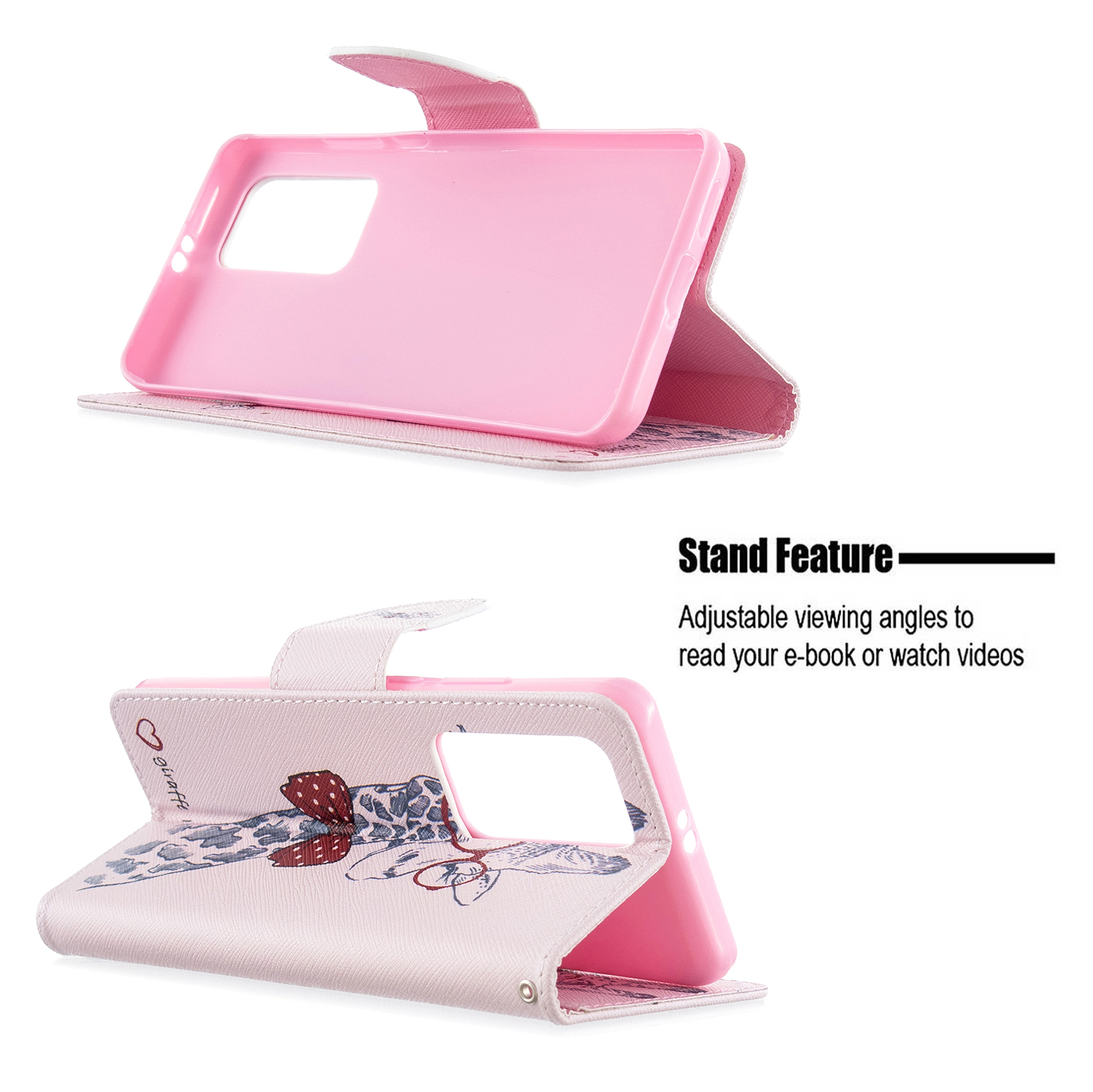 Huawei P40 Pro Case, Flip PU Leather Wallet Phone Bag Cover for Huawei P40 Pro - Giraffe