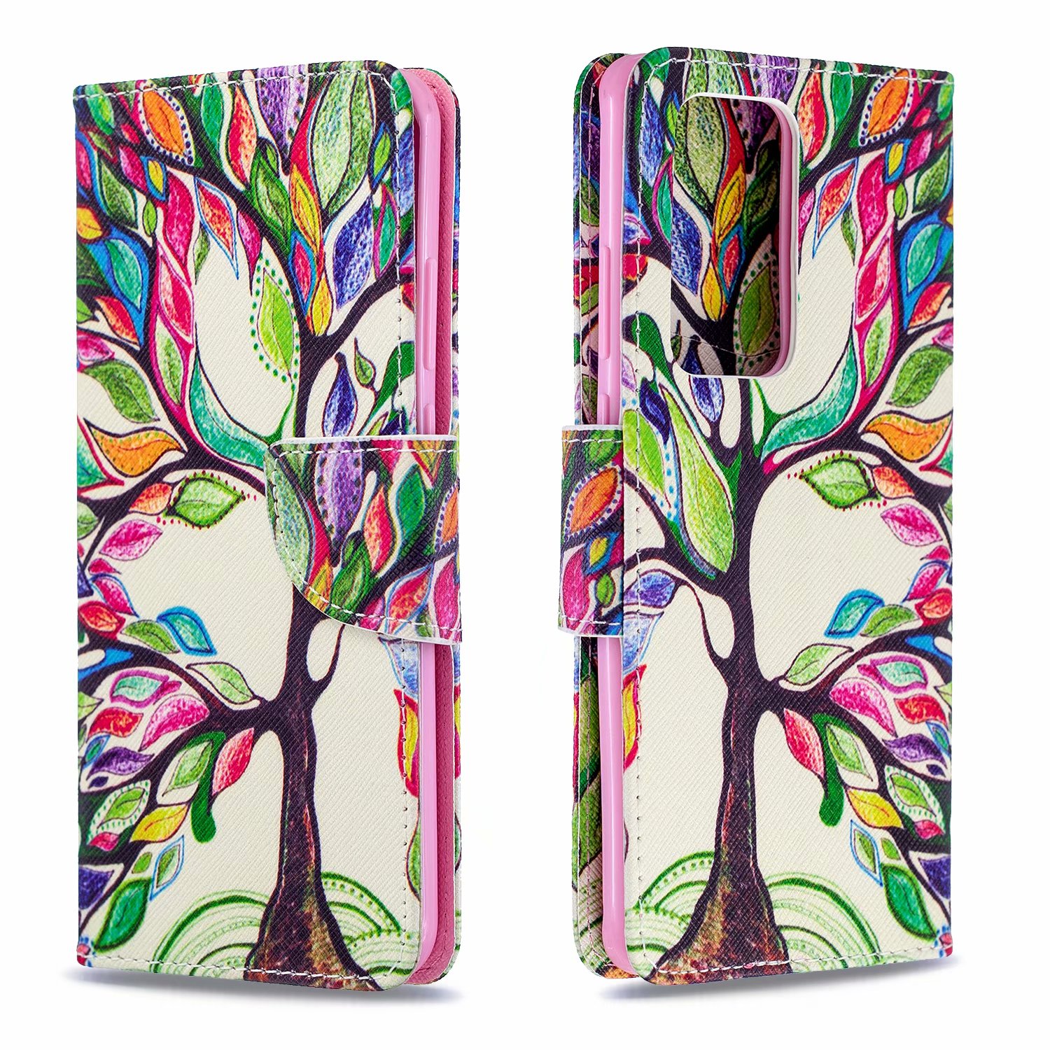 Huawei P40 Pro Case, Flip PU Leather Wallet Phone Bag Cover for Huawei P40 Pro - Painting tree