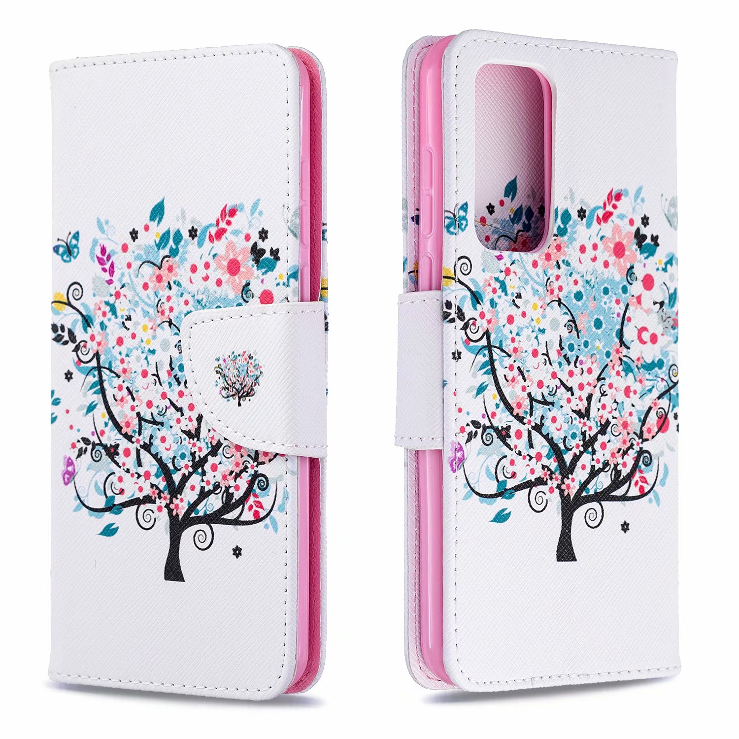 Huawei P40 Case, Flip PU Leather Wallet Phone Cover for Huawei P40  - Color tree